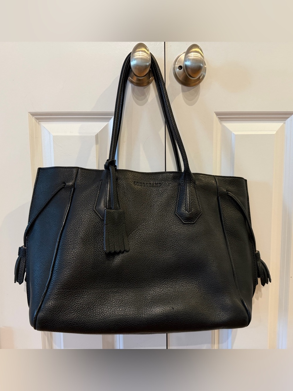 Longchamp Penelope Leather Shoulder Tote